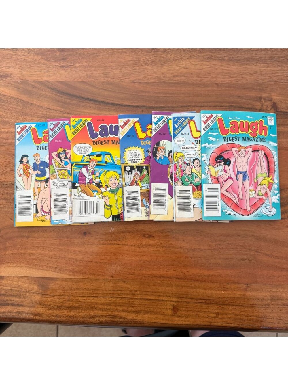 Vintage Archie Laugh Digest Magazine Lot of 8 Complete Run #122-129 Comic Books